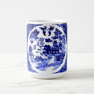 Vintage Antique Blue Willow Pattern circa 1790 Coffee Mug