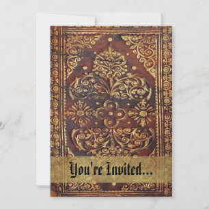 Vintage Antique Book Image Invitation