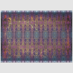 Vintage Antique Brown Purple Blue Texture Pattern Tissue Paper