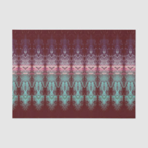 Vintage Antique Burgundy Teal Victorian Pattern Tissue Paper