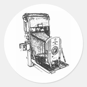 Vintage Antique Camera Classic Round Sticker