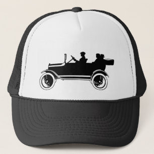 Vintage Antique Car Silhouette Cap Hat