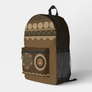 Vintage, Antique Cat, Ancient Motif Art Printed Backpack
