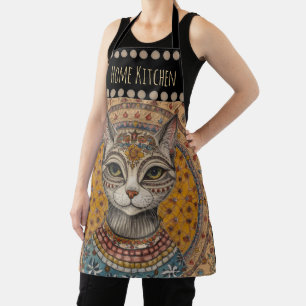 Vintage, Antique Cat and Motif Pattern Apron