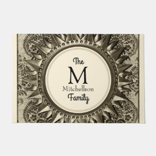 Vintage Antique Celestial Star - Family Name Doormat
