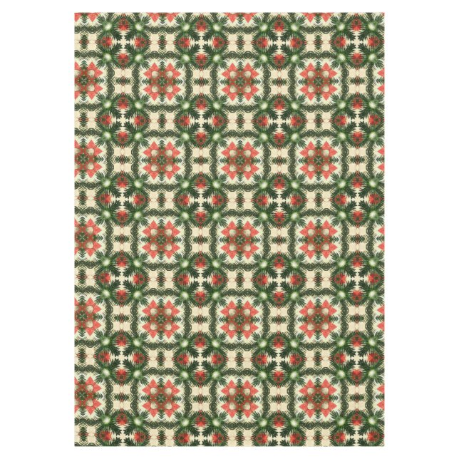 Vintage antique Christmas Themed Part 20 Ephemera Tablecloth (Front)