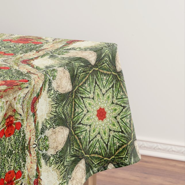 Vintage antique Christmas Themed Part 3 Ephemera Tablecloth (In Situ)