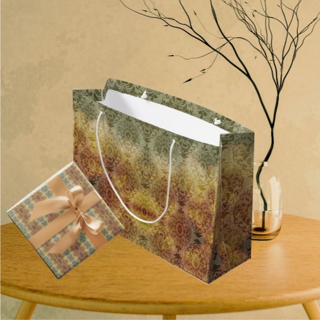 Vintage Antique Damask All Occasion  Large Gift Bag (Elegant and sophisticated!)