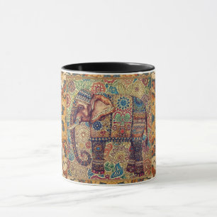 Vintage, Antique Elephant,Motif Art Mug