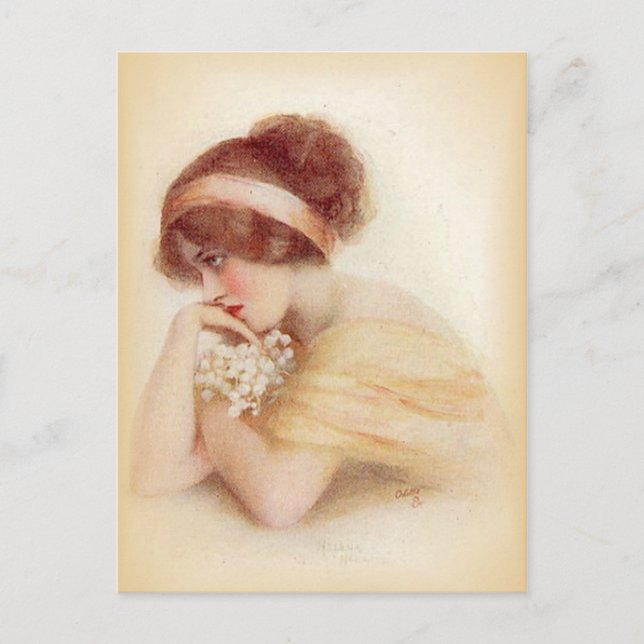 Vintage Antique Flappers, Portraits of Women, Postcard (Front)