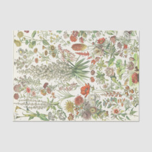 Vintage antique floral decoupage crafters' tissue paper