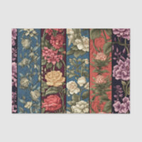 Vintage Antique Floral Panels Decoupage Paper