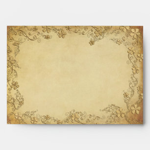 Vintage Antique Floral Wedding Envelopes