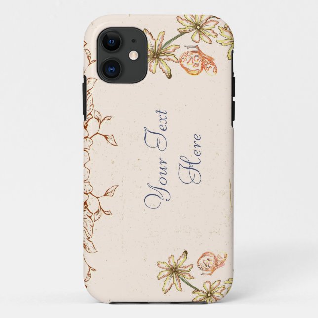 Vintage Antique Flowers Case-Mate iPhone Case (Back)
