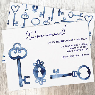 Vintage Antique Keys Moving New Home Announcement