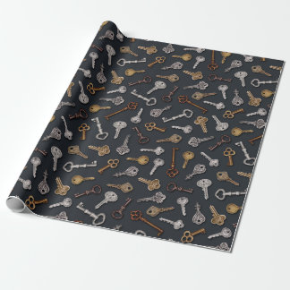 Vintage & Antique Keys Wrapping Paper