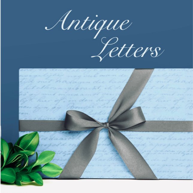 Vintage Antique Lettering Faded Pink Wrapping Paper (Love letters?)