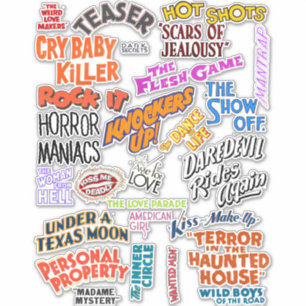 vintage Antique Movie titles Words Phrases Quotes