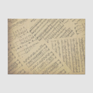 vintage antique music note Pattern musician   Tissue Paper