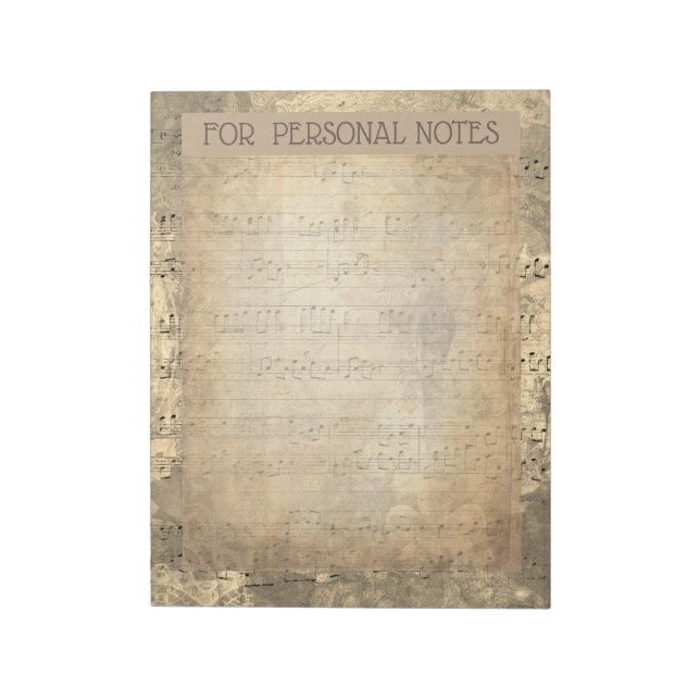 Vintage antique music notes paper ephemera (Rotated)