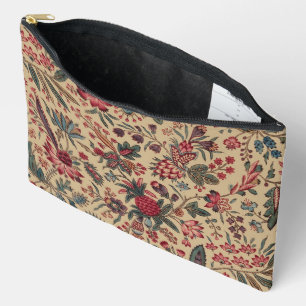 Vintage Antique Needlework Floral Furnishing Accessory Pouch