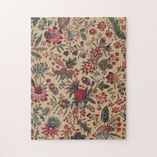 Vintage Antique Needlework Floral Furnishing Jigsaw Puzzle