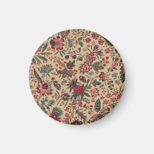 Vintage Antique Needlework Floral Furnishing Magnet