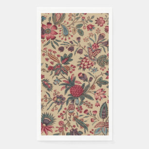 Vintage Antique Needlework Floral Furnishing Napkin