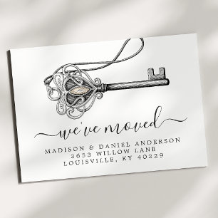 Vintage Antique Old Key New Home Moving Announcement Postcard
