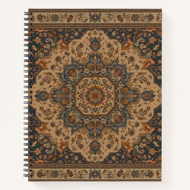 Vintage Antique Persian Oriental Turkish Pattern  Notebook (Front)