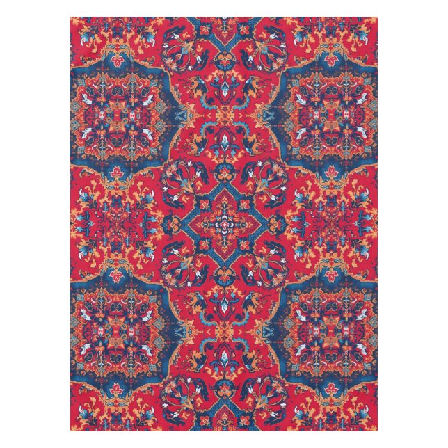 Vintage Antique Persian Oriental Turkish Pattern  Tablecloth (Front)