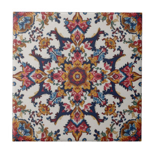 Vintage Antique Persian Oriental Turkish Pattern  Tile