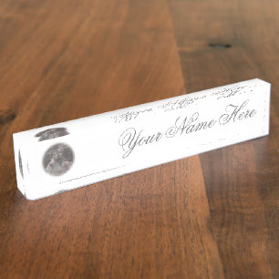Vintage antique Photo Desk nameplate FromMyDesk