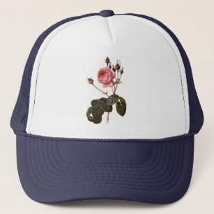 Vintage Antique Pink Garden Roses in Bloom Trucker Hat
