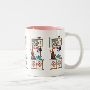 Vintage Antique Retro Kitchen Stove Coffee Pot Two-Tone Coffee Mug