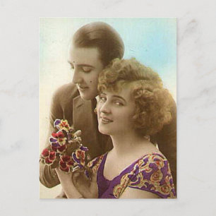 Vintage Antique Romantic Couples Cards, Gifts Postcard