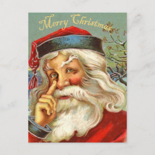 Vintage Antique Santa Christmas Postcard