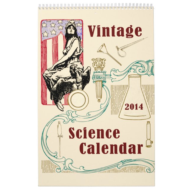 Vintage Antique Scientist American Invention Calendar (Cover)