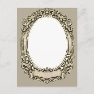 Vintage Antique Scroll Photo Frame Postcard