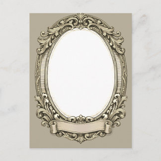 Vintage Antique Scroll Photo Frame Postcard