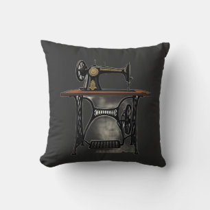 Vintage Antique Sewing Machine Cushion