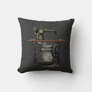 Vintage Antique Sewing Machine Cushion