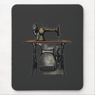 Vintage Antique Sewing Machine Mouse Mat