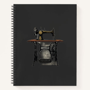 Vintage Antique Sewing Machine Notebook
