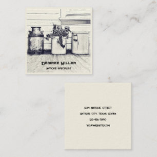 Vintage Antique Shop Rustic Country Jugs Square Business Card