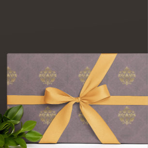Vintage Antique Smoky Mauve Medallion Wrapping Paper