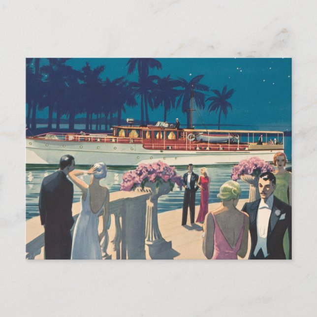 Vintage Antique Sterling Engine Yacht Boat Donald Postcard (Front)