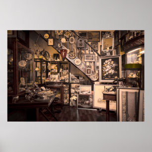 Vintage Antique Store Poster