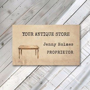 Vintage Antique Store Table Primitive Business Card