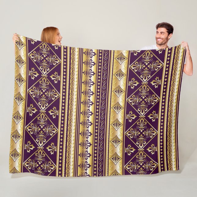 Vintage Antique style - seamless pattern 2 Fleece Blanket (In Situ)